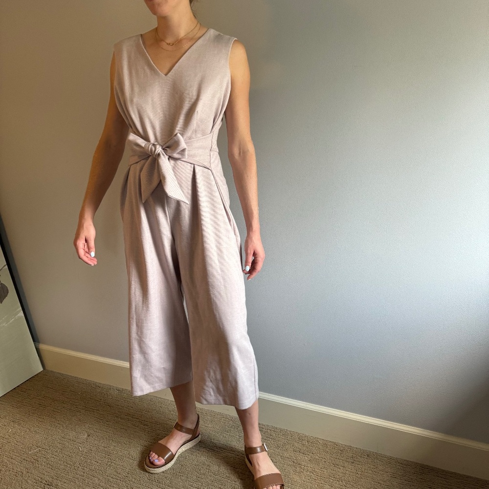 Connected Apparel Beige Jumpsuit